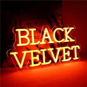 Black Velvet Canadian Whiskey Neon Sign Bar Pub Man Cave Party Led Light Garage